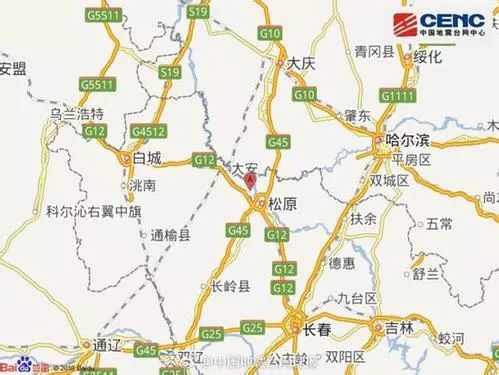 白城地震最新消息今天