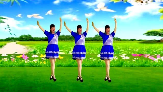 最新廣場(chǎng)舞風(fēng)潮，油菜花之戀的華麗演繹